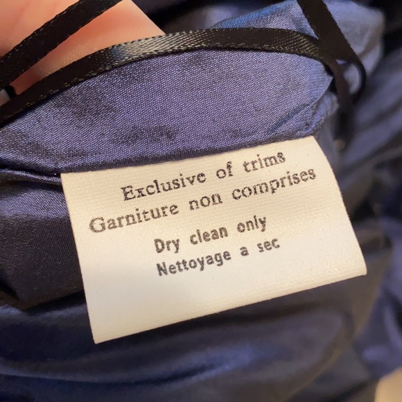 Catherine Regehr Silk Navy One Shoulder Gown - Picture 9 of 10